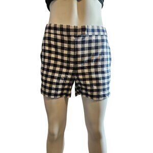 J. Crew Womens Gingham Plaid Fully Lined Cotton Shorts Size 2 Preppy